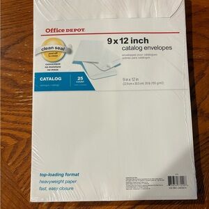Office Depot White Catalog Envelopes